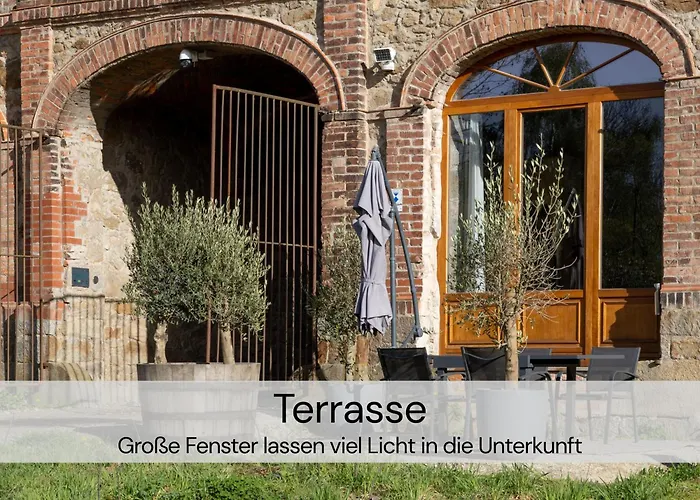 Hexenburgbeidresden Mit Fasssauna Stylishes Designerappartement Mit Schlafsofa, Terrasse - Naehe Saechsische Schweiz Dresden Großharthau